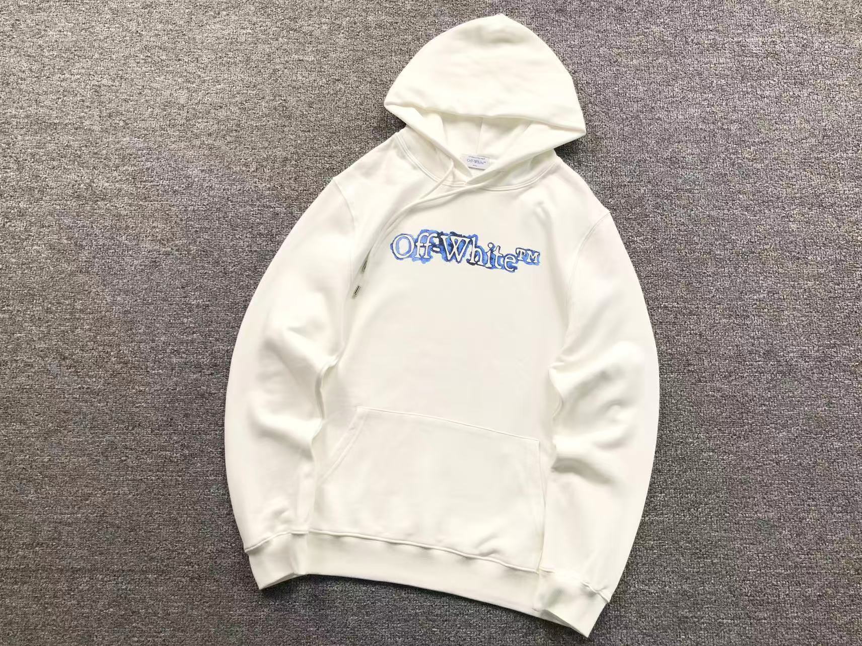 Off-White White Cloudy Arrow Skate Hoodie