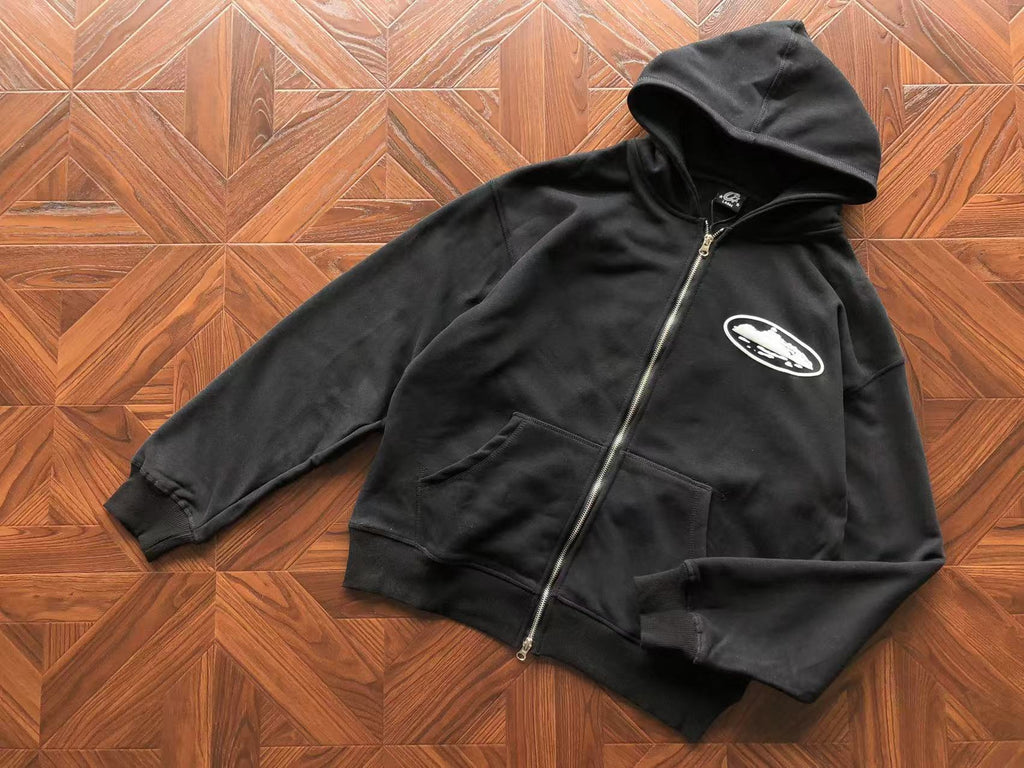 Corteiz Island Puff Print Zip Hoodie